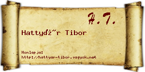 Hattyár Tibor névjegykártya